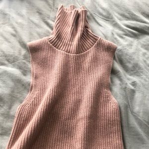 Pink sleeveless sweater